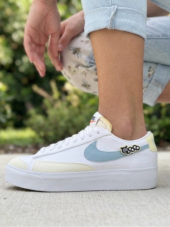 Nike Shoes - NIKE Blazer Low Platform Next Nature Air Sprung DJ6376100 white Yellow Women 9.5